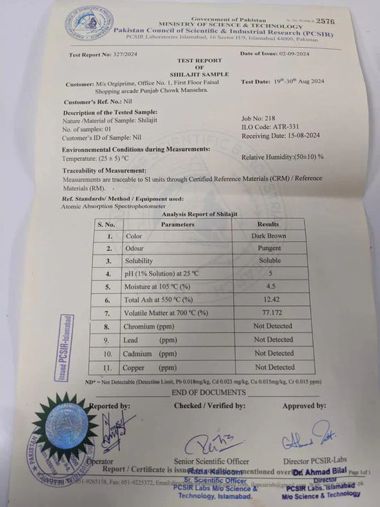 Pure Aftabi Shilajit (Salajeet)
